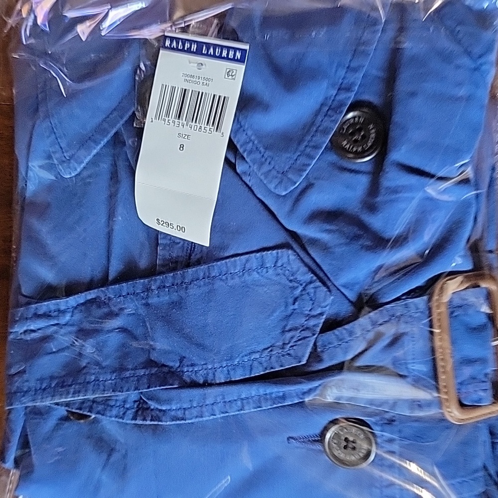 NWT Ralph Lauren Women's Cotton Belted Double Breasted Trench Coat Jacket 8 - Picture 12 of 12